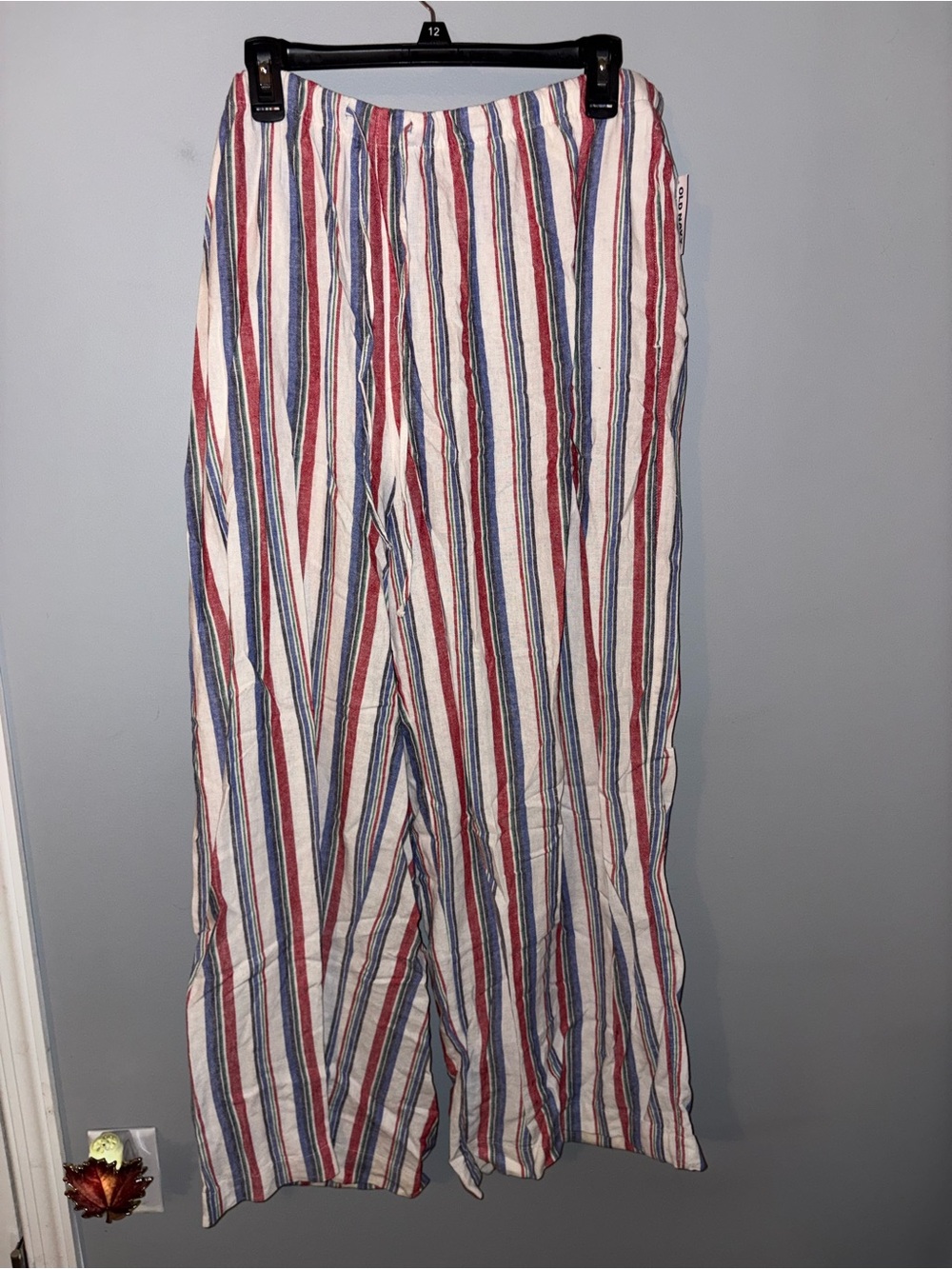 Old Navy Red, Blue & White Striped Wide-Leg Pants